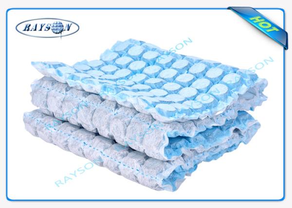 60g Blue And White Spun bond Polypropylene Non Woven Fabric Flat Water Smooth Surface Repellent