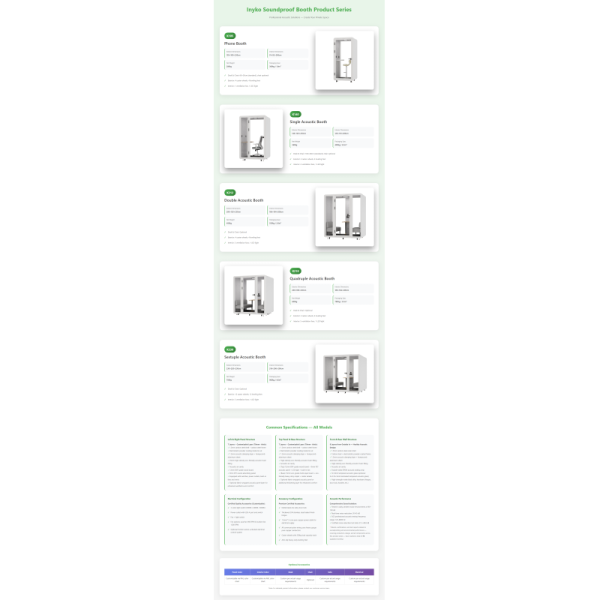 Soundproof Office Pod with Built-in Ventilation System and Noise Reduction up to 50 Decibels - Customizable Business Booth