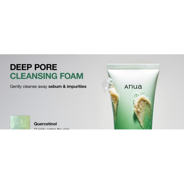 Korean Heartleaf Quercetinol Moisturizing Facial Cleanser Foam BHA Hyaluronic Acid Blackhead Remover 150ml 5.07oz