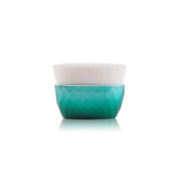 Щетки учреждения макияжа OEM индивидуальные с зеленой пластиковой трубкой