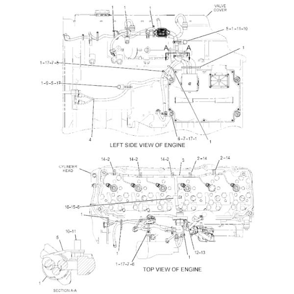 546-2154 419-0841 Wire Harness Excavator Electric Parts Fitting For C9