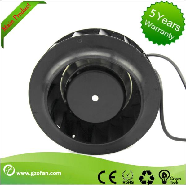 Ventilador de fã centrífugo da C.C. PA66, economia de energia inclinado inversa 190mm do fã