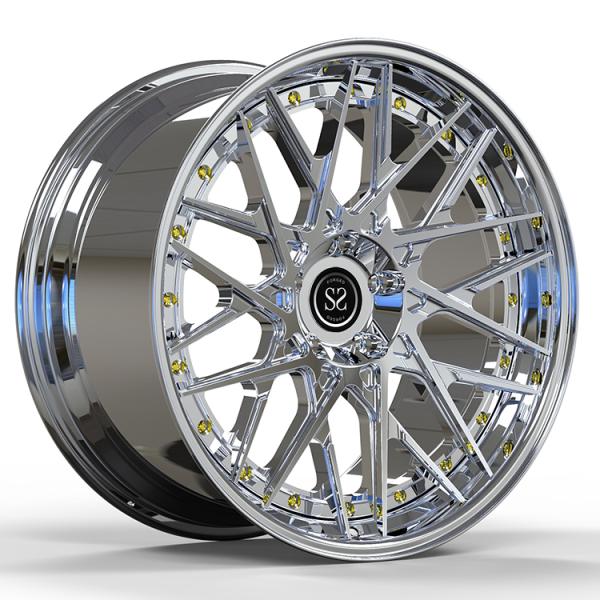 Fit for Mercedes Benz S550  5x112  Polish  Custom 2-PC Alloy Rims staggered 20 and 21