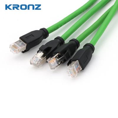 8 Pin Cat6A RJ45 Connector For Secure Connections IP20 Protected TPU Ethernet Cable