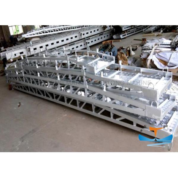 Bend Type Marine Boat Ladders 600mm Inside Width With Anti - Slip Strip