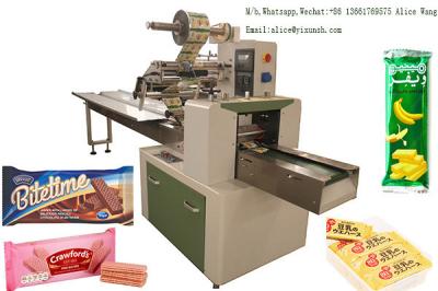 ISO material de aço inoxidável do CE da máquina de empacotamento 304 do alimento do biscoito da bolacha