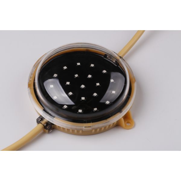 100mm 24V Waterproof RGB Controllable LED Point Light PC Material Outdoor Landscape Lighting Lamp for Commercial Building Exterior Decoration