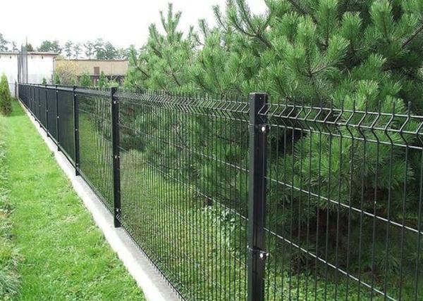 Green Pvc Welded Wire Steel Mesh / Heavy Gauge Welded Wire Fence Acid Resisting