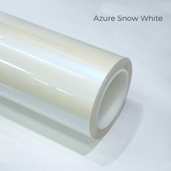 Snow White Color Shift Car Wrap Glossy TPU Car Wrap Film 6 mil