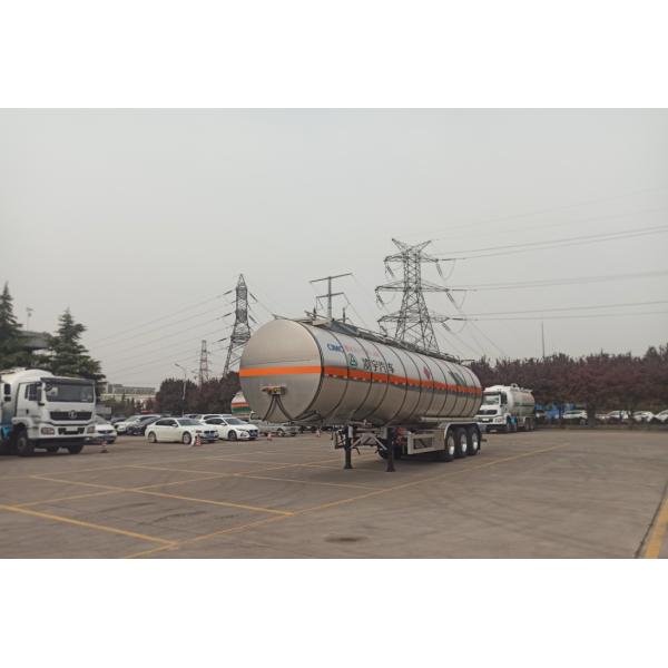 CIMC LINYU 46000L Aluminum Alloy Fuel Tanker Trailer Truck with Wheelbase 6150 1310 1310