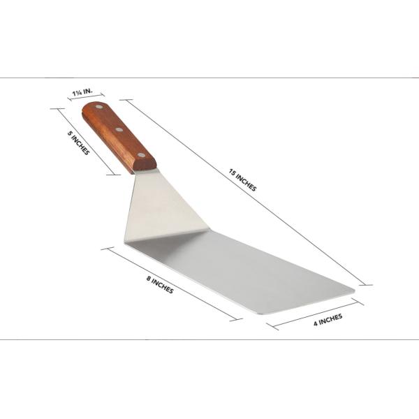 Дополнительн-большая крепкая утварь кухни нержавеющей стали устанавливает шпатель с деревянной ручкой