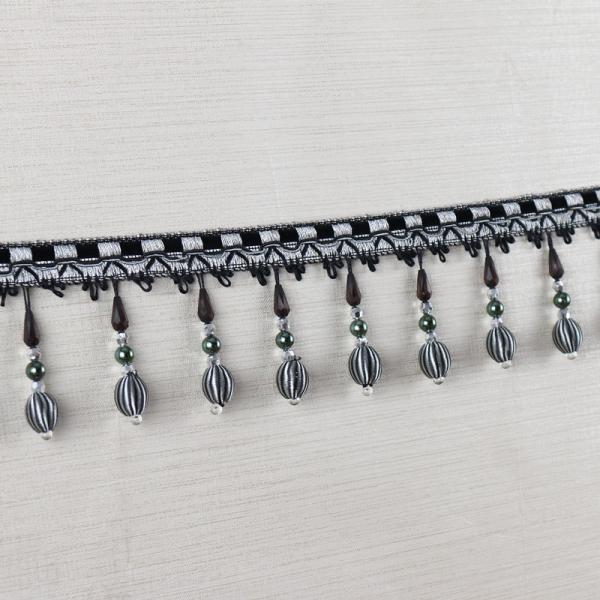 Handmade fashionable chain beads lace tassels fringes for curtain/sofa/pillow decoration