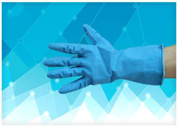 Spray Flock - Lined Disposable Surgical Gloves , Sterile Latex Gloves For Clean Room