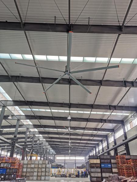 3 phases 380V 1,5 kW 7,3M ventilateur HVLS abordable avec boîte de commande