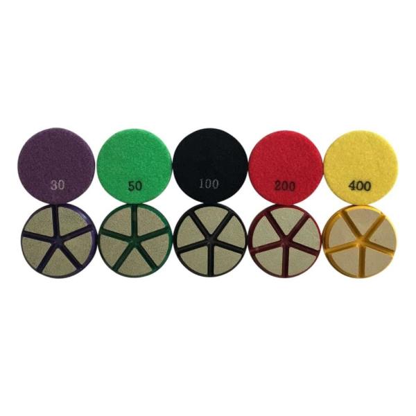 80mm Ceramic Bond Diamond Terrazzo Polishing Pads Fast Grinding Long Working Life