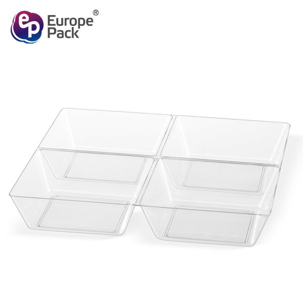 Shantou supplier plastic 4 compartment disposable food tray for sale