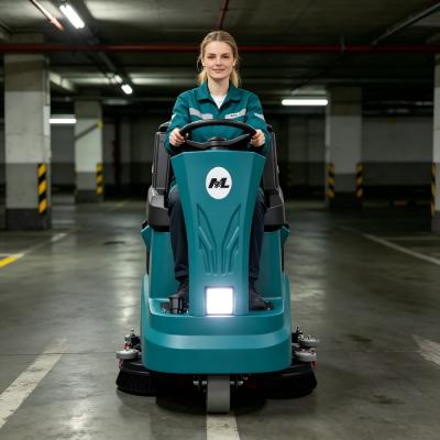 Ride On Floor Scrubber F90A | 4000㎡/h Industrial Floor Cleaning Machine for Mall Factory Hotel