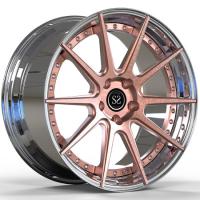 A liga de alumínio de 20 polegadas forjou 2 a borda lustrada centro escovada de bronze de Cadillac CTS-V do tambor das rodas da parte