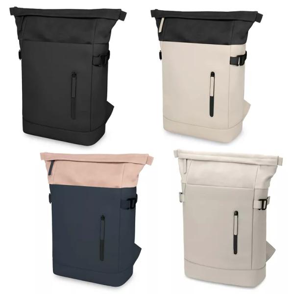 Водоустойчивое дело RPET случайное свертывает вверх рюкзак, рюкзак Rolltop ноутбука коллежа