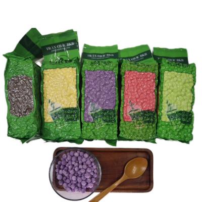 Chewy Organic Tapioca Pearls For Bubble Tea Round Pattern Halal Certified With Fruit Flavor