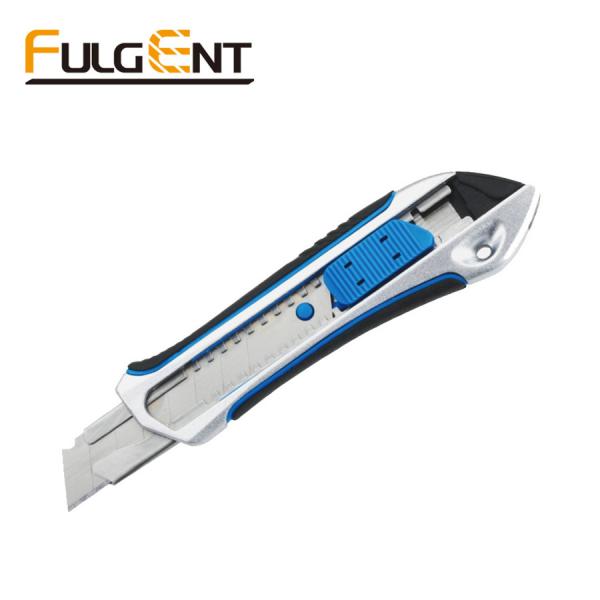 Zinc Alloy 18mm Utility Knife Cutter With SK5 High Carbon Steel Blade