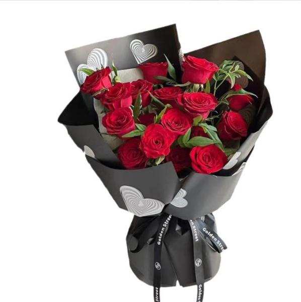 Florist Wrapping Nosa Paper Series Croti Love Flower DIY Gift Packaging Heart-Shaped Waterproof Film Flower Bouquet Bag