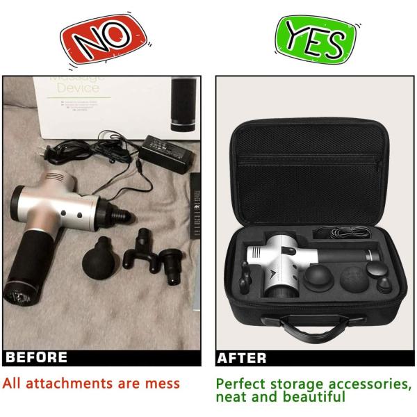 1680D Oxford Massage Gun Case , Portable Eva Hard Shell Case