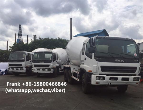 8 CBM 10PE1 Engine Used Isuzu Mixer Truck 8375 * 2496 * 3950 Mm Size