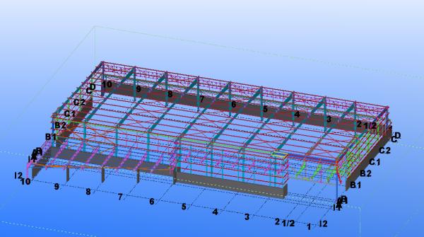 Q235B Galvanized Steel Construction Buildings Warehouse Shed For Industrial Buildings