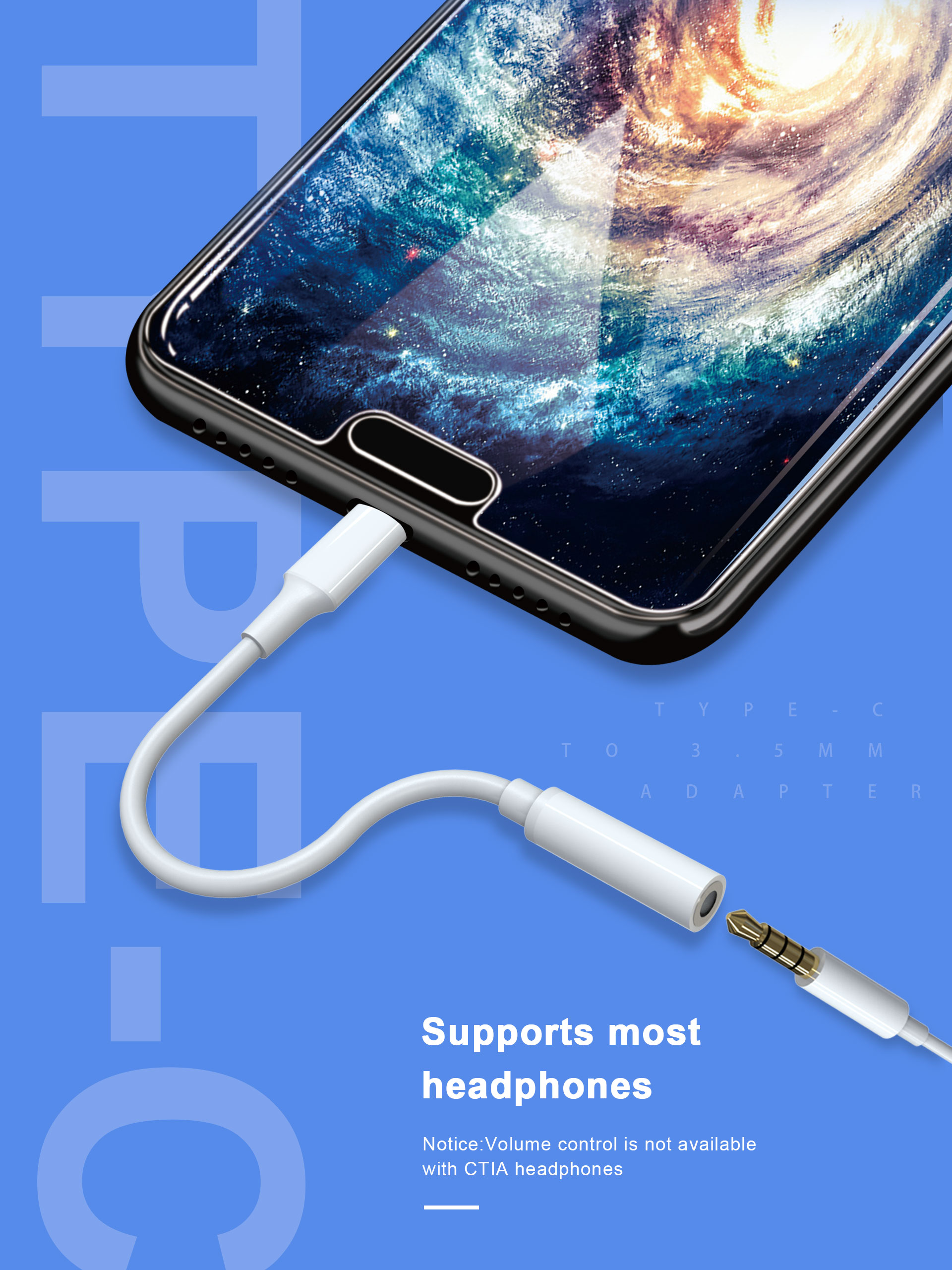 Белый тип тип кабеля c Usb OCC 10-13cm c аудио к наушникам Джек 3.5mm