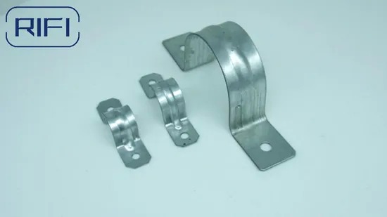 Galvanized EMT Conduit Strap Two-Hole Steel Strap for Wall Mount 1/2-4 EMT Conduit System