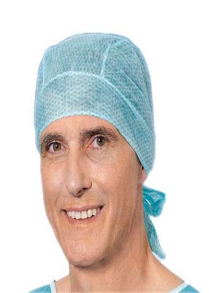 Tampas descartáveis da cabeça do polipropileno, tampões cirúrgicos descartáveis da absorção do suor para homens
