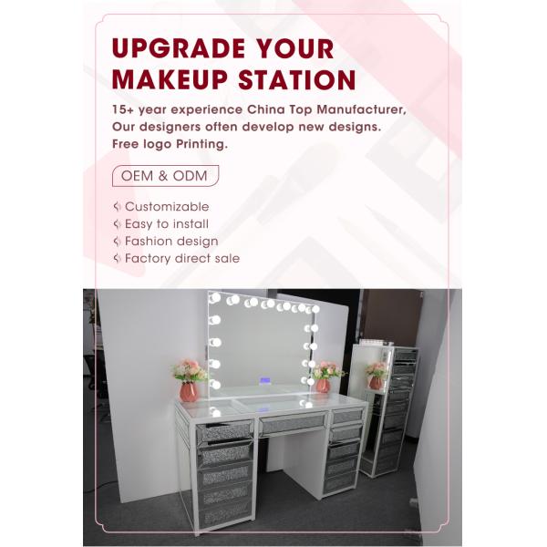 OEM Durable Dressing Room Illuminated Cosmetic Beauty Vanity Mirror with LED Lights