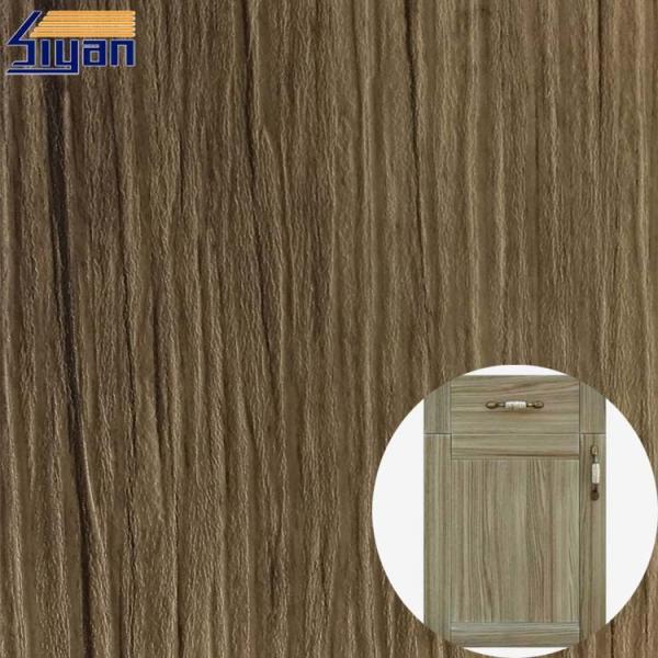 Decorative High Glossy PVC Furniture Film Wood Grain / Metallic Color
