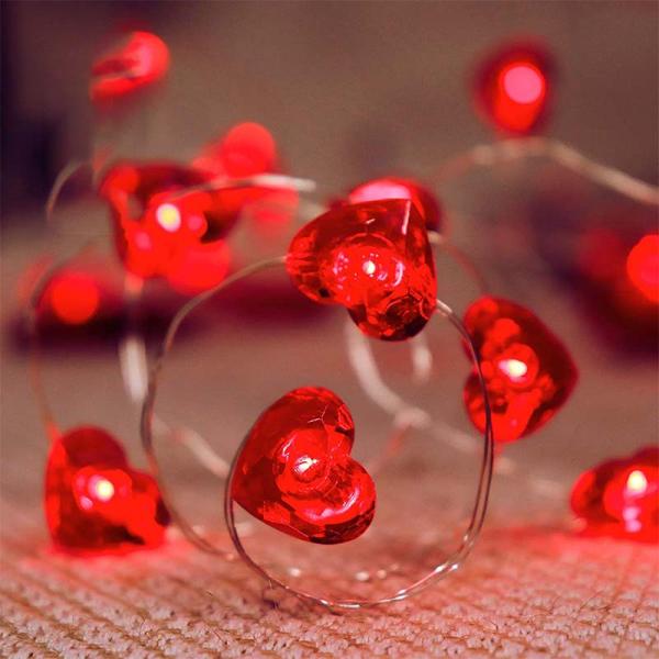 Valentines Day Gift Love Heart Wedding String Fairy String Light Indoor Wedding Party Garden Garland Valentines Day Decor