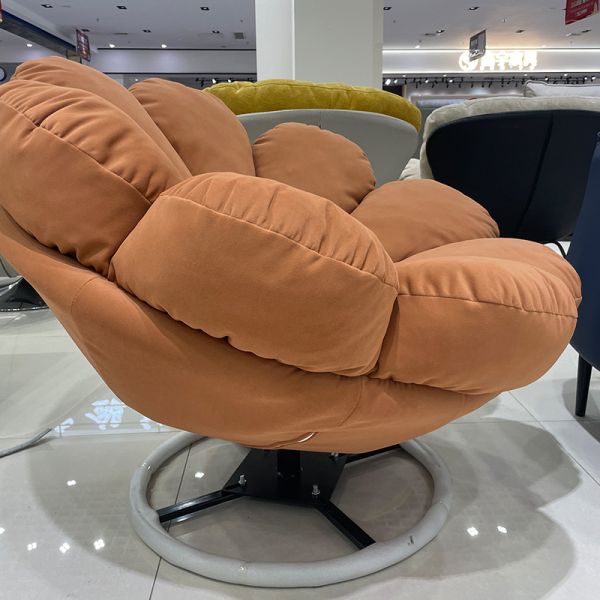 Creative Flower Shaped Modern Eco-Friendly Accent Sofa Chair Bedroom Balcony Dining Lazy Leisure Rotating Recliner Lounge Single