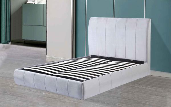 Wooden Modern 2.03m Queen Size Platform Bed High Back Hotel