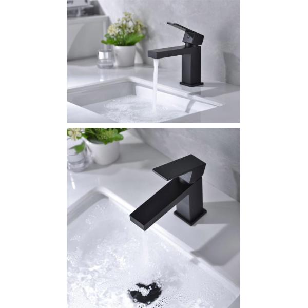 Basin Bathroom Sanitary Ware Faucet Tap Square Deck Mounted Water Gold Faucet