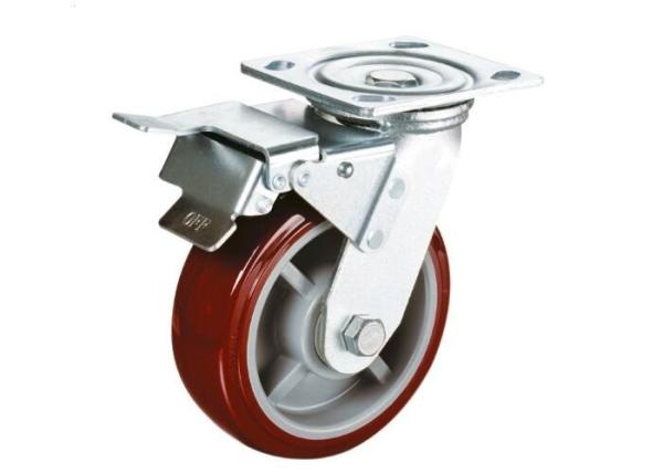 Heavy Duty Swivel Plate Caster 4 / 5 / 6 / 8 Size Customized Finish        wheels for furniture legs