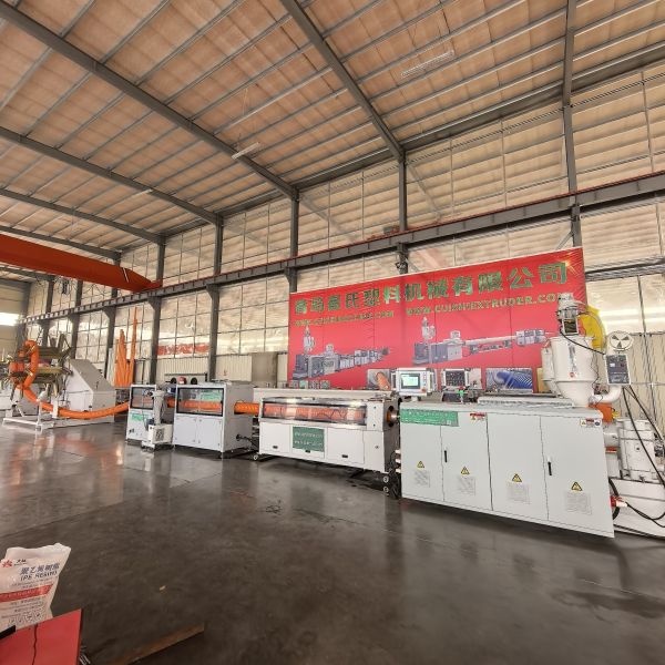 High Output PE Carbon Spiral Tube Extrusion Line Plastic Electrical Cable Protection Pipe Machine