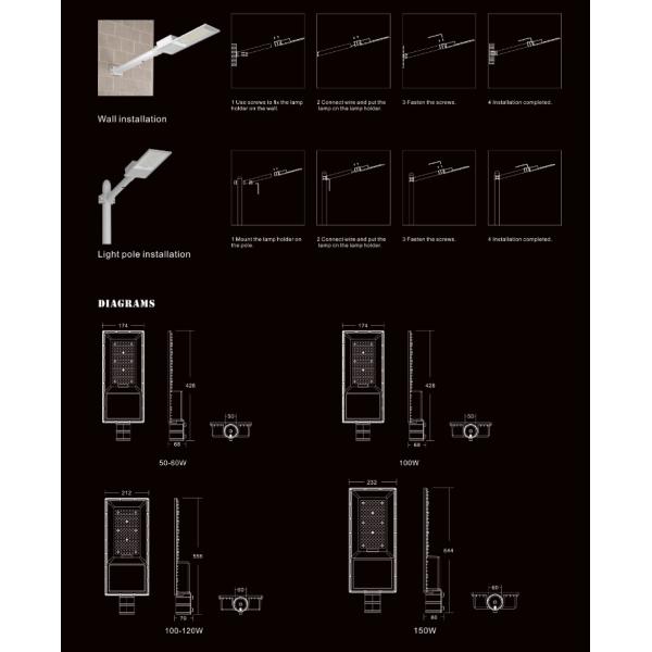 6000K наружные солнечные уличные фонари с разделенной панелью