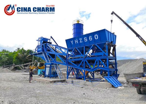 planta de tratamento por lotes concreta móvel da capacidade 60m3/H para o projeto Railway público