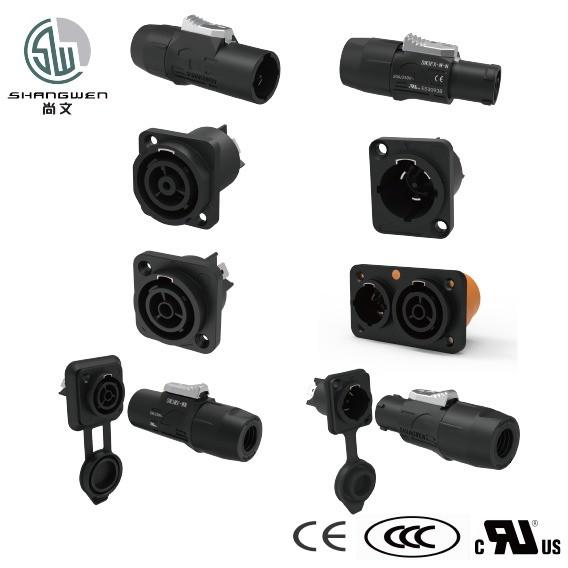 Waterproof Powercon Female Plug Connector IP65 3 Conductor 20A 250V