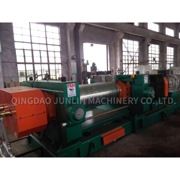 XK-560 Automatic Open Type Two Roll Rubber Mixing Mill With Stock Blender