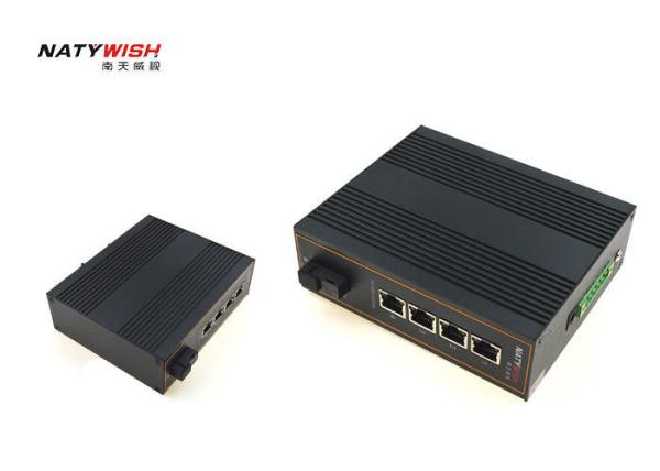 Din Rail / Wall Mount Industrial Grade Ethernet Switch Single Mode 10Gbps Back Bandwidth