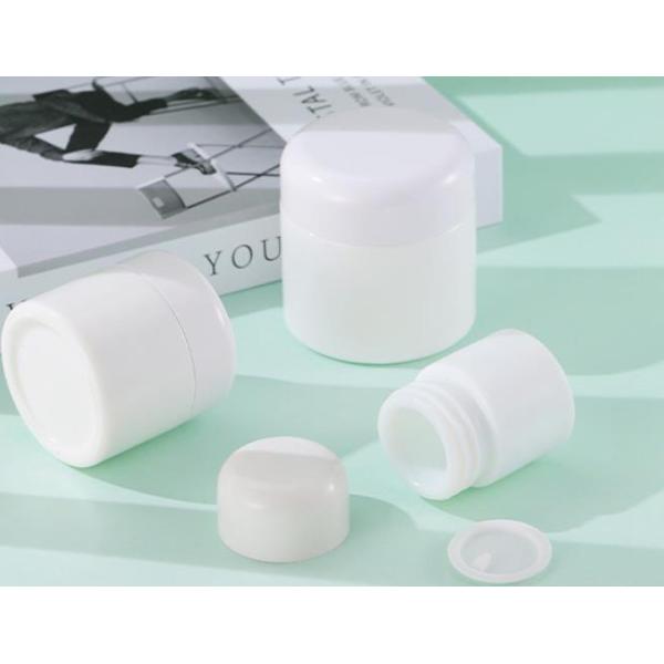 Opal White Bulk Ceramic Glass Cosmetic Jar 50grams With Dome Lid