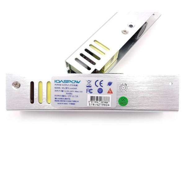 AC DC Switching power supply open frame  24V 2.5A output power 60W  AAD60I silver  Aluminum alloy case
