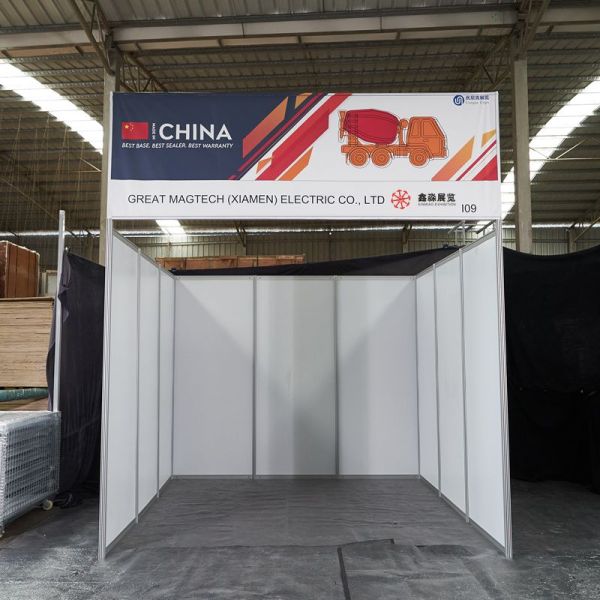 4-slot square aluminum pillar、4-groove exhibition aluminum profile、Octanorm compatible、easy installation
