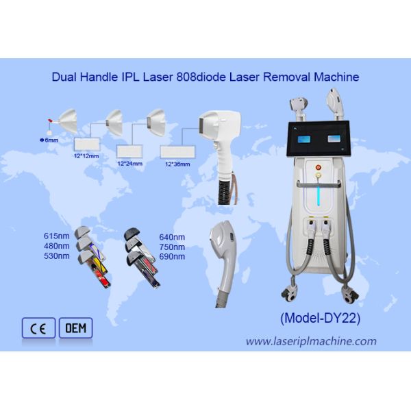2 In 1 Shr Ipl Elight 808 Laser Handle Screen Linkage Hair Removal Machine