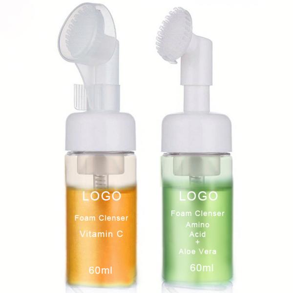 Limpieza facial espuma exfoliante limpieza mousse poros humedad cuidado de la piel lavado mousse limpiador con cepillo
